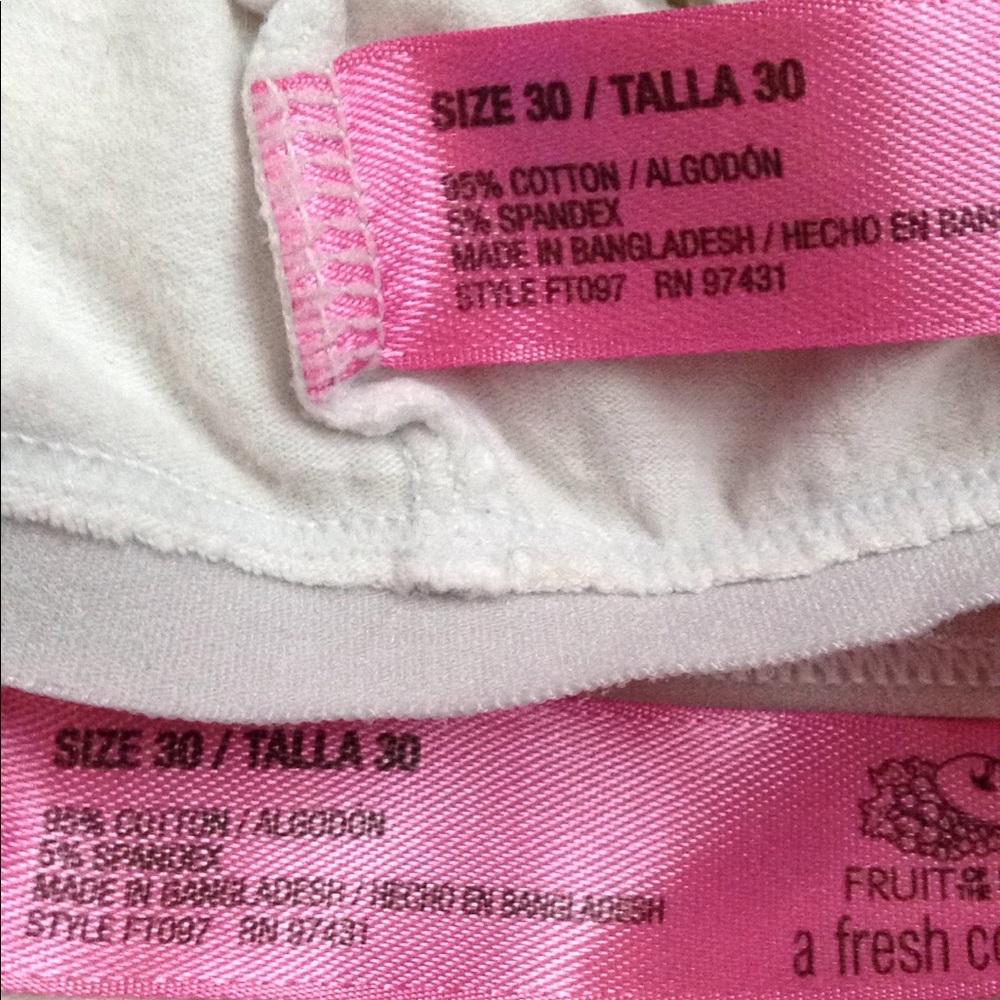 2 White training bra's - Picture 2 of 3
